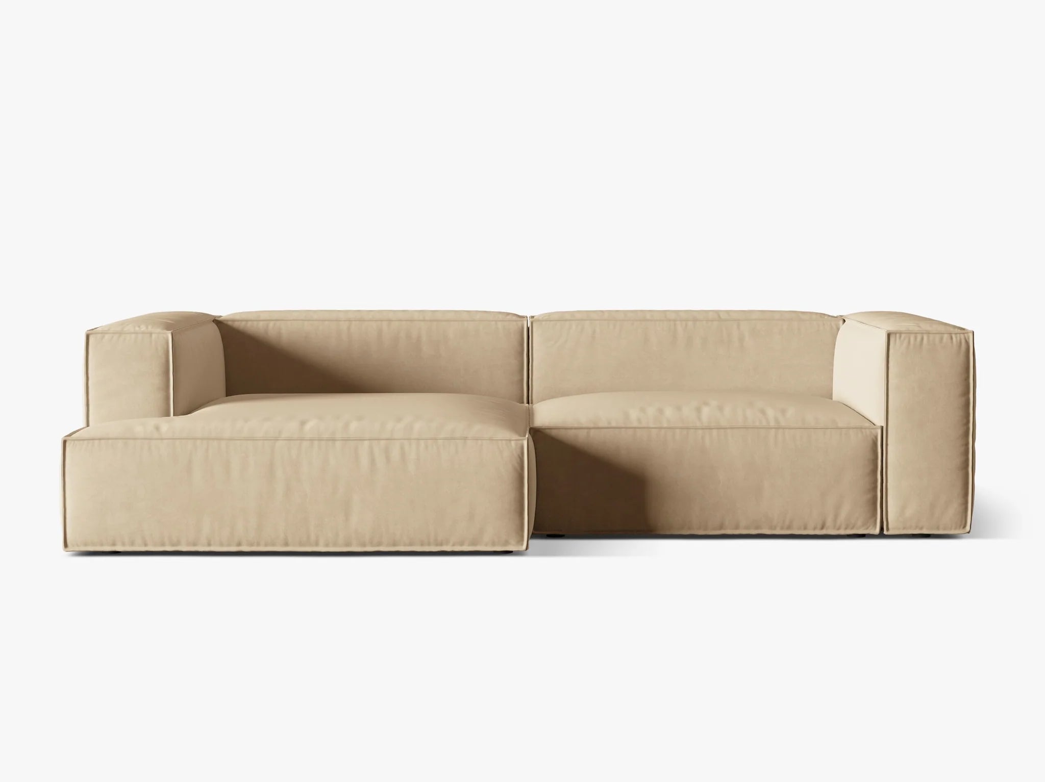 Nuria Ecksofa 292x147 mit Samt- Bouclé- oder Strukturstoff