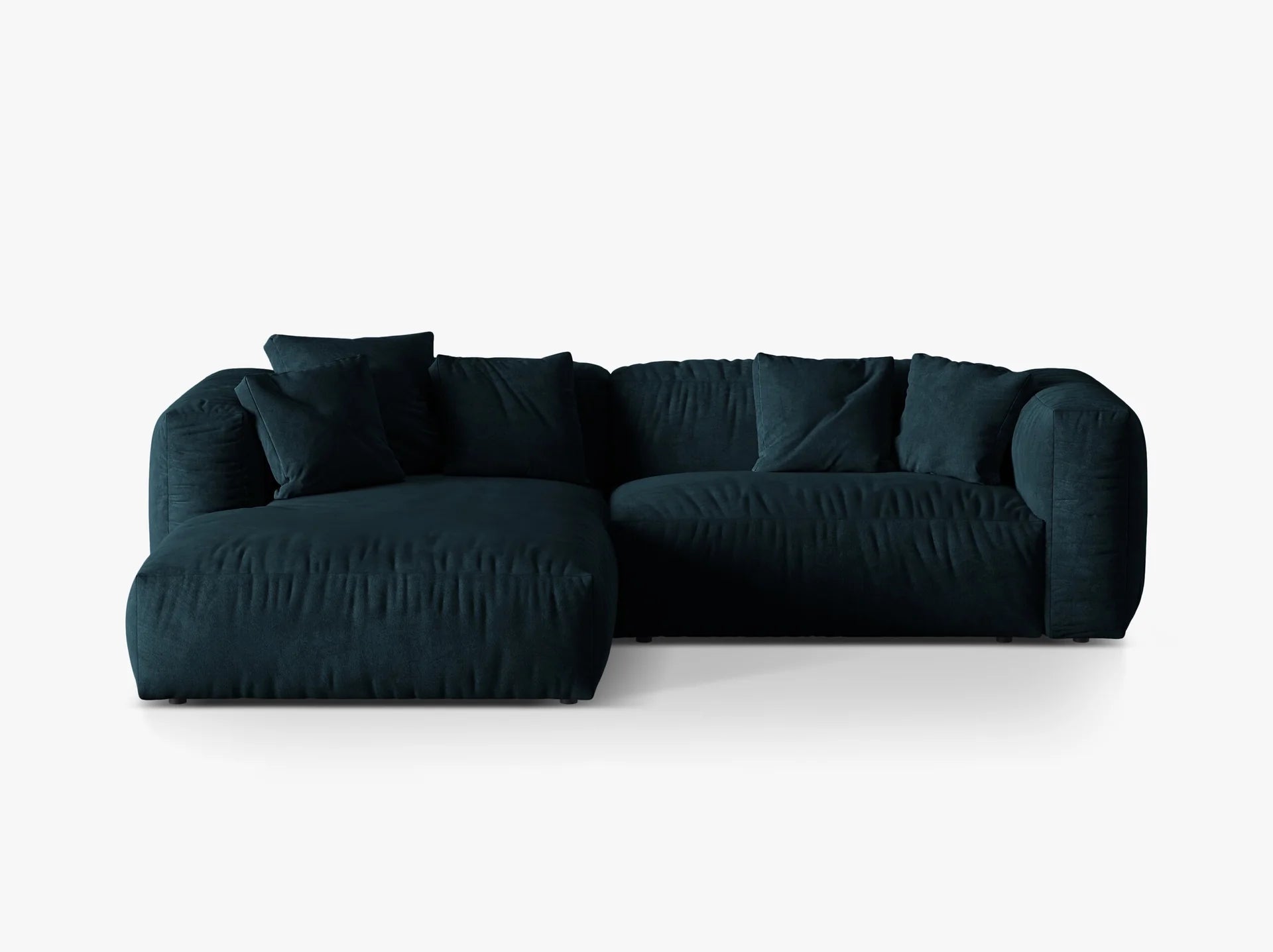 Modulares Ecksofa rechts, „Martina“, 2 Sitze, Hellbeige, 283x176x75