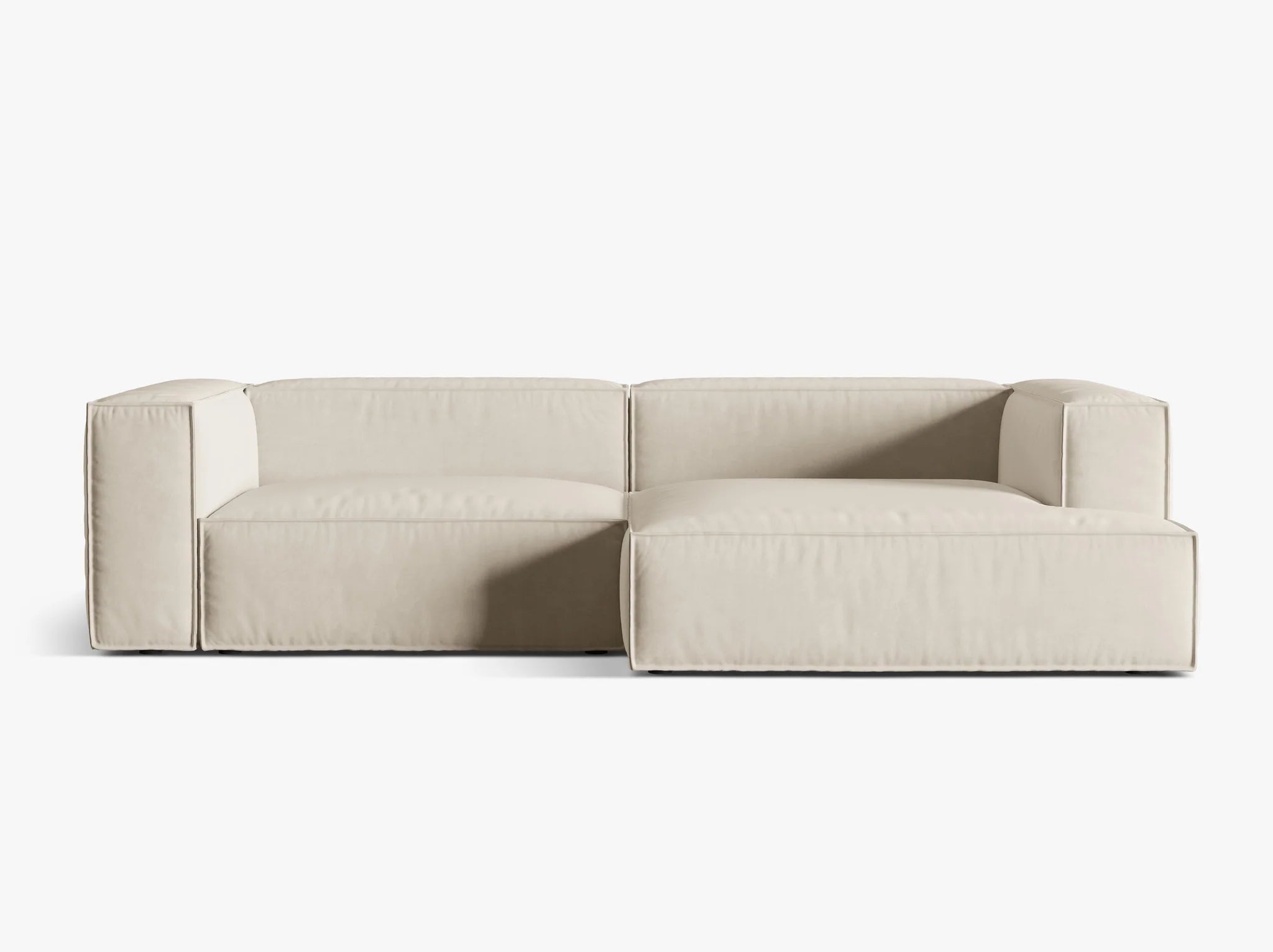 Nuria Ecksofa 292x147 mit Samt- Bouclé- oder Strukturstoff