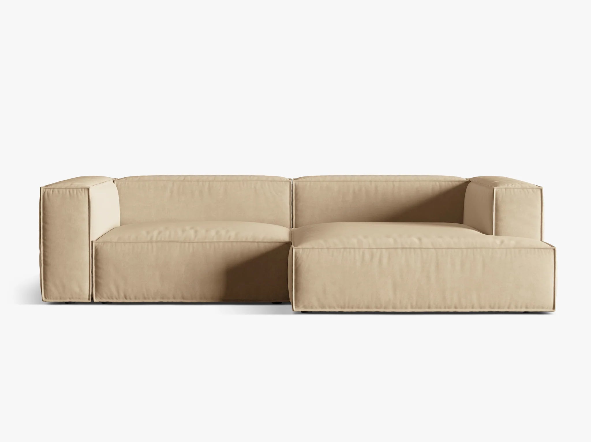 Nuria Ecksofa 292x147 mit Samt- Bouclé- oder Strukturstoff