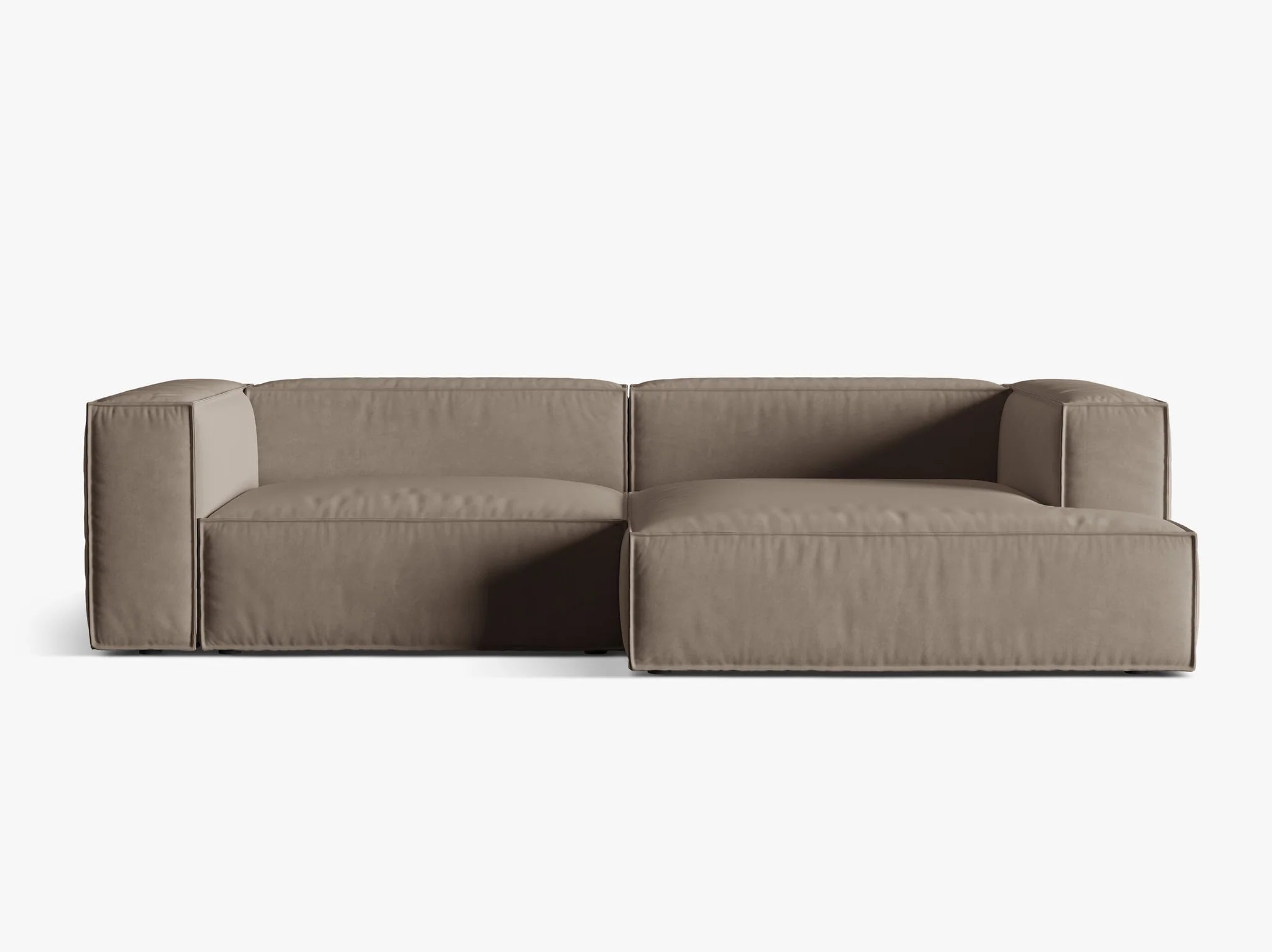 Nuria Ecksofa 292x147 mit Samt- Bouclé- oder Strukturstoff