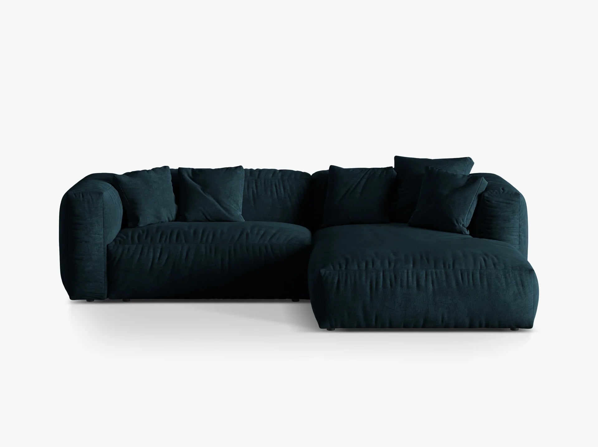 Modulares Ecksofa rechts, „Martina“, 2 Sitze, Hellbeige, 283x176x75