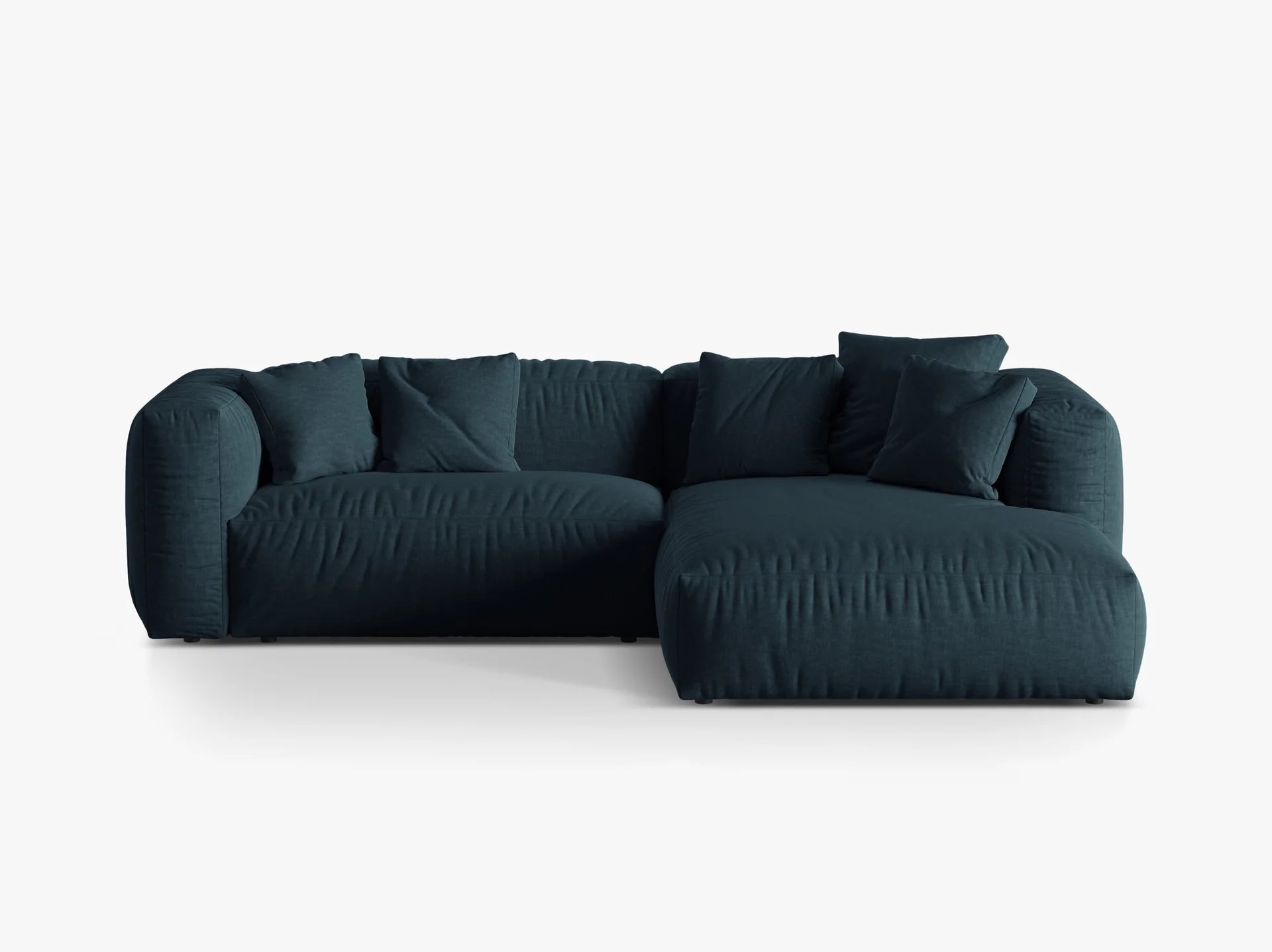 Modulares Ecksofa rechts, „Martina“, 2 Sitze, Hellbeige, 283x176x75