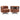 Lauren Drehsessel Mocha Mousse - Vorder- und Rueckansicht
