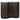 Mayfield Brown Bar 120 cm mit Marmorplatte – Frontansicht des geriffelten Barmöbels